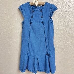Beebay blue a like ruffle sleeve dress 8yrs 126cm